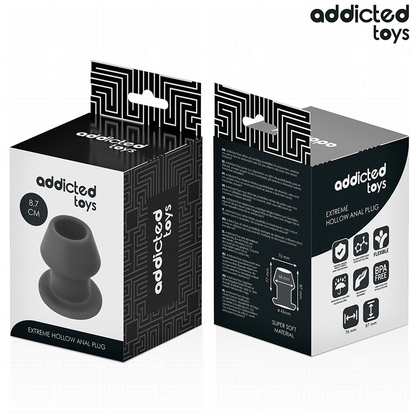 ADDICTED TOYS - EXTREM HOHL ANALPLUG SILIKON GRÖSSE M 8,7 CM