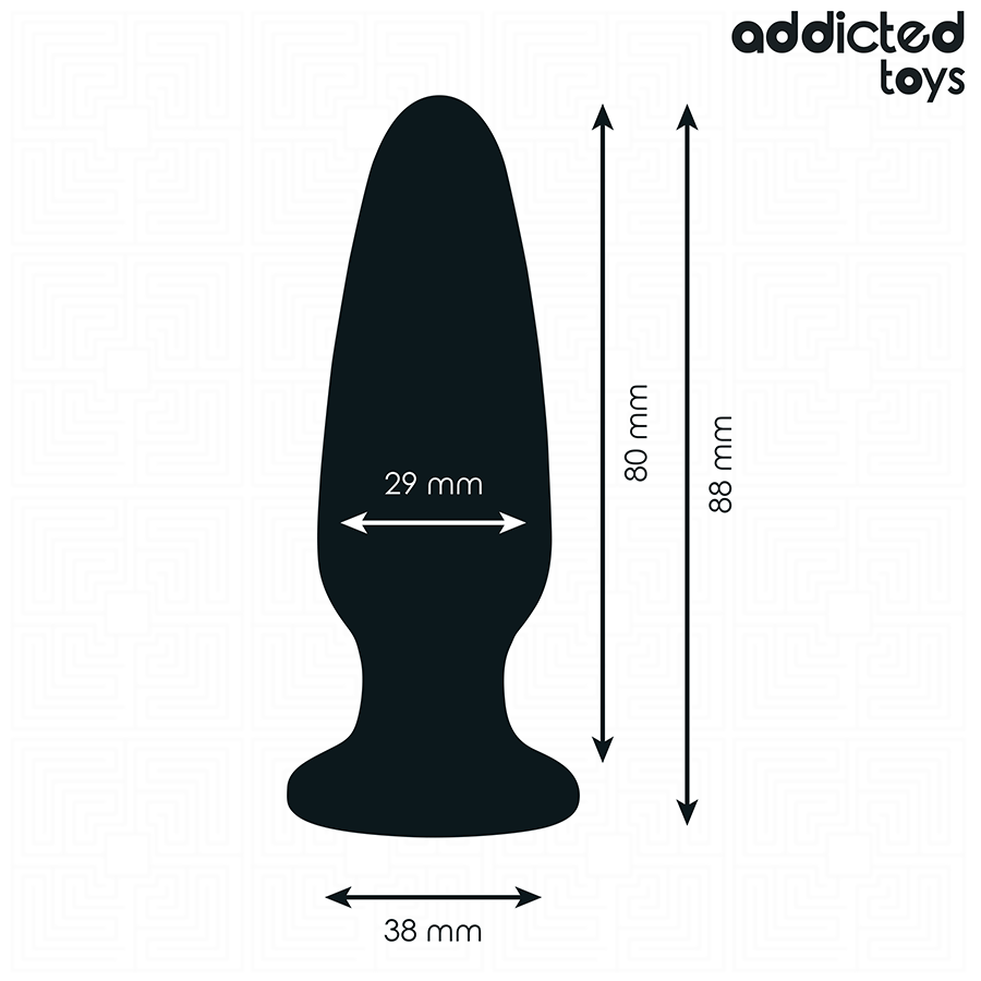 ADDICTED TOYS - ANALPLUG MIT JUWEL SILIKON GRÖSSE S 8,8 CM