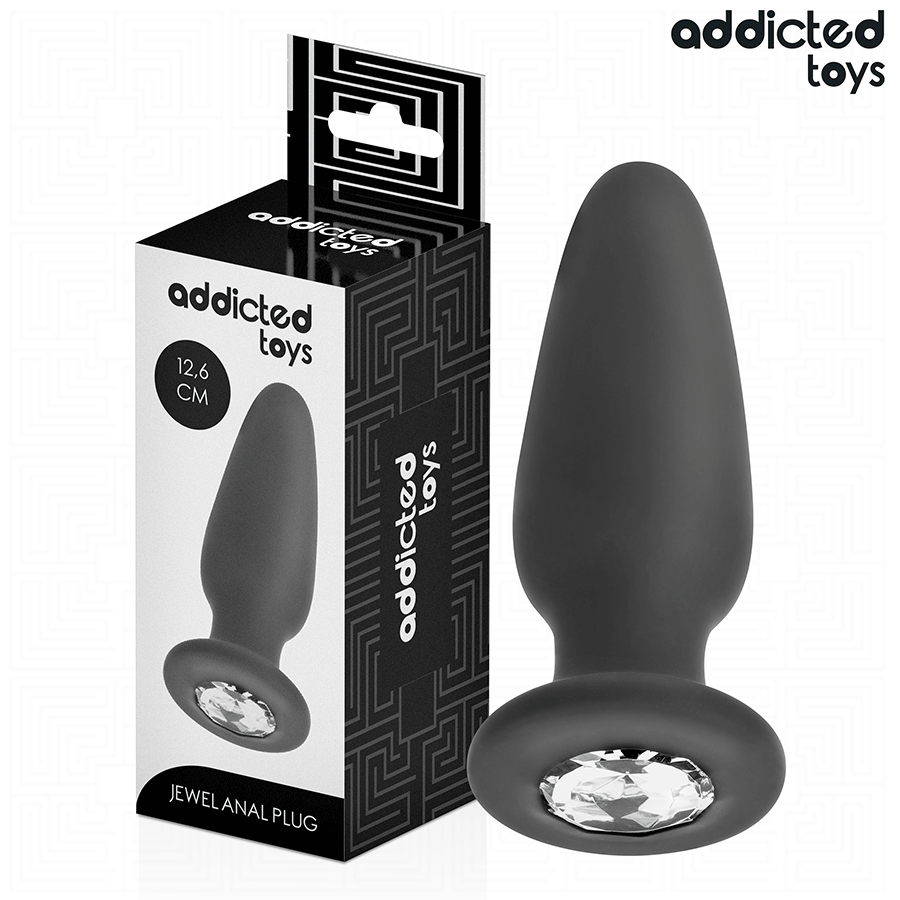 ADDICTED TOYS - ANALPLUG MIT JUWEL SILIKON GRÖSSE L 12,6 CM