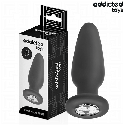 ADDICTED TOYS - ANALPLUG MIT JUWEL SILIKON GRÖSSE L 12,6 CM