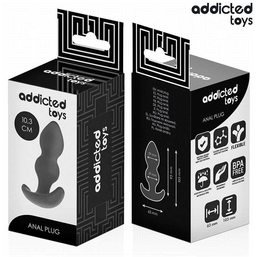 ADDICTED TOYS - ANALPLUG SILIKON GRÖSSE S 10,3 CM