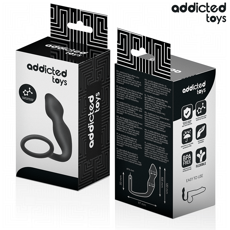 ADDICTED TOYS - ANALPLUG MIT RING SILIKON MODELL 2