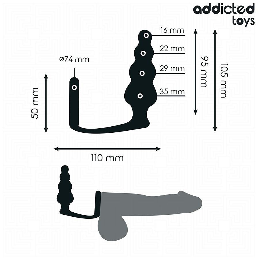 ADDICTED TOYS - ANALPLUG MIT RING SILIKON MODELL 5
