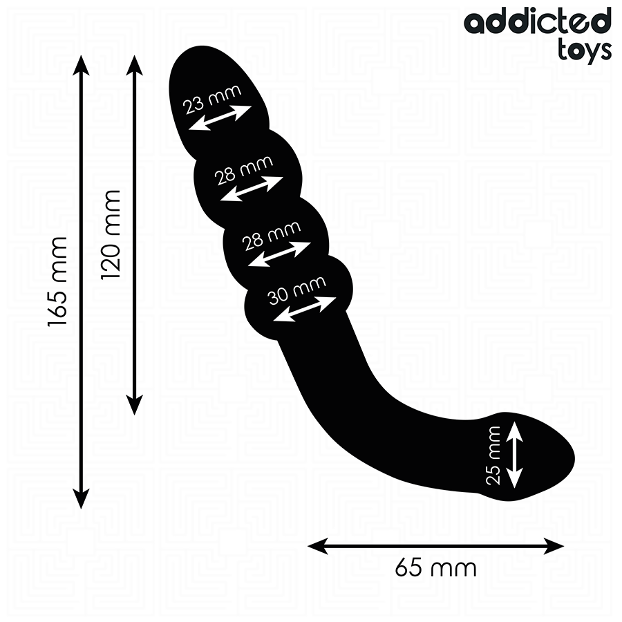 ADDICTED TOYS - DOPPEL-ANALMASSAGEGERÄT SILIKON 16,5 CM