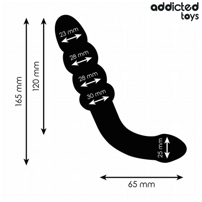 ADDICTED TOYS - DOPPEL-ANALMASSAGEGERÄT SILIKON 16,5 CM