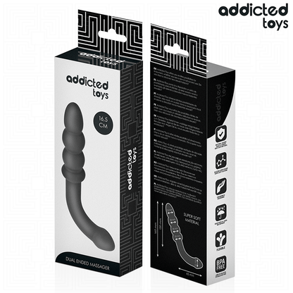 ADDICTED TOYS - DOPPEL-ANALMASSAGEGERÄT SILIKON 16,5 CM