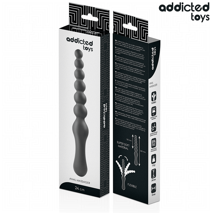 ADDICTED TOYS - DOPPELTER ANAL-MASSAGER SILIKON 24 CM