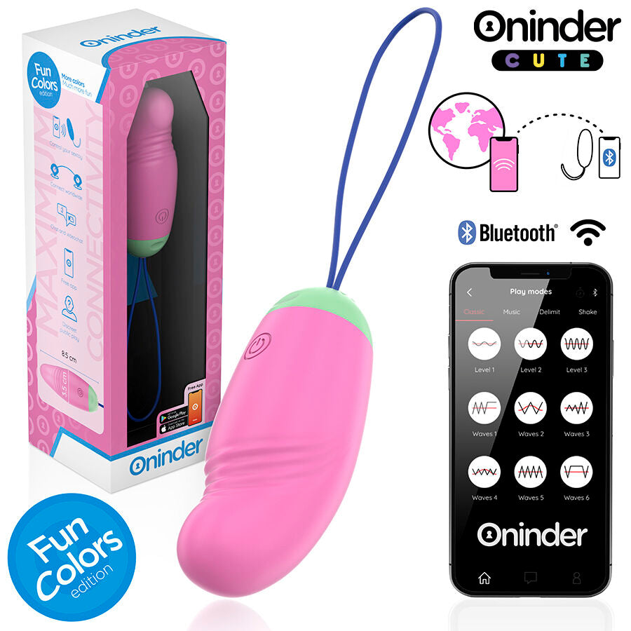 ONINDER CUTE - LOVE PLEASURE VIBRO-ROTIERENDES EI 360° SILIKON - KOSTENLOSE WELTWEITE APP