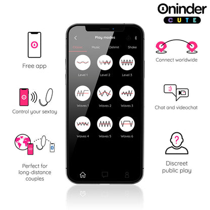 ONINDER CUTE - LOVE PLEASURE VIBRO-WAVE TAPPING SILICONE EGG - KOSTENLOSE WELTWEITE APP