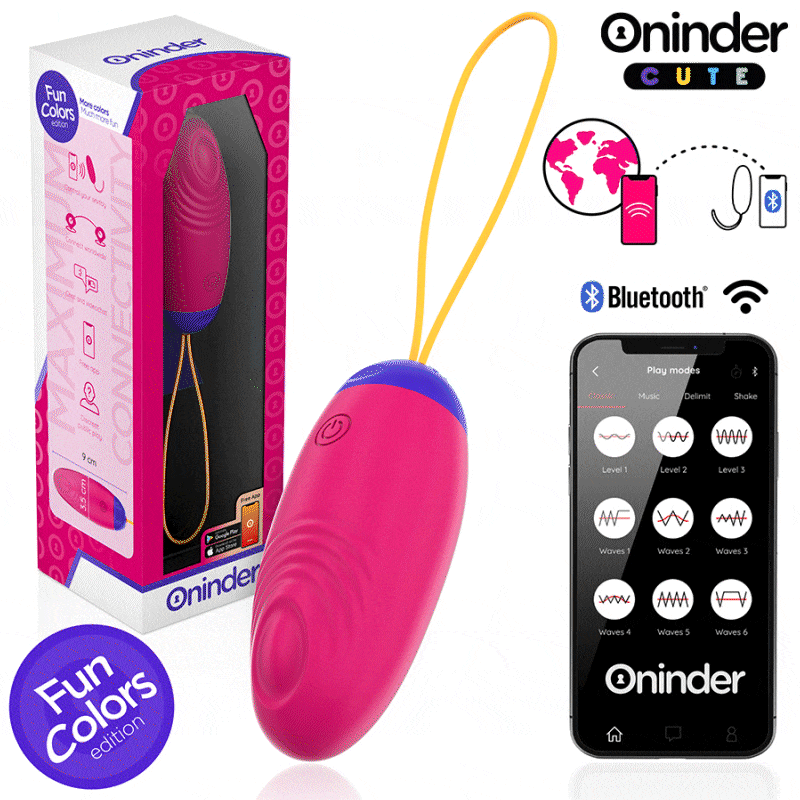 ONINDER CUTE - LOVE PLEASURE VIBRO-WAVE TAPPING SILICONE EGG - KOSTENLOSE WELTWEITE APP