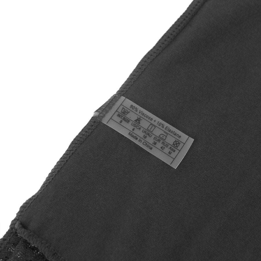 SUBBLIME - SCHWARZER TEDDY MIT BLUMENSPITZENDETAIL L/XL