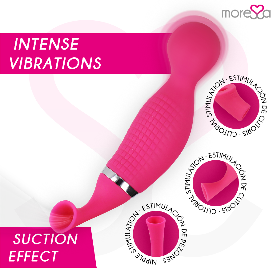 MORESSA - KIRK DUO SUCTION + MULTI-PERFORMANCE MASSAGER PREMIUM SILIKON WIEDERAUFLADBAR