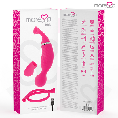 MORESSA - KIRK DUO SUCTION + MULTI-PERFORMANCE MASSAGER PREMIUM SILIKON WIEDERAUFLADBAR