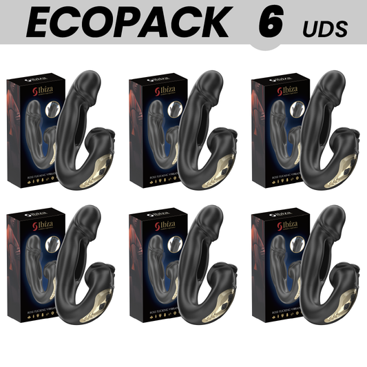 ECOPACKS 6 EINHEITEN - IBIZA ROSE VIBRATOR MIT SCHNAPPEFFEKT UND KLITORISSTIMULATOR