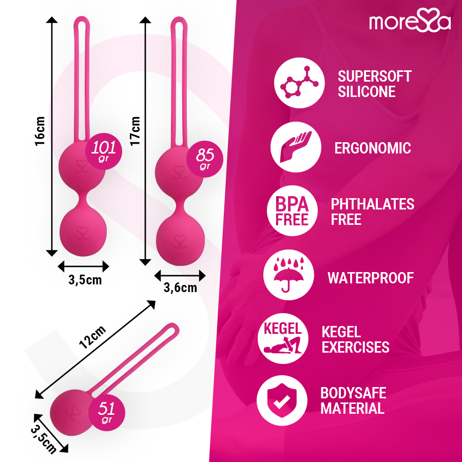 MORESSA – OSIAN SET PREMIUM SILIKON ROSA (Osian One – 51 g | Osian Two – 101 g | Osian Three 85 g)