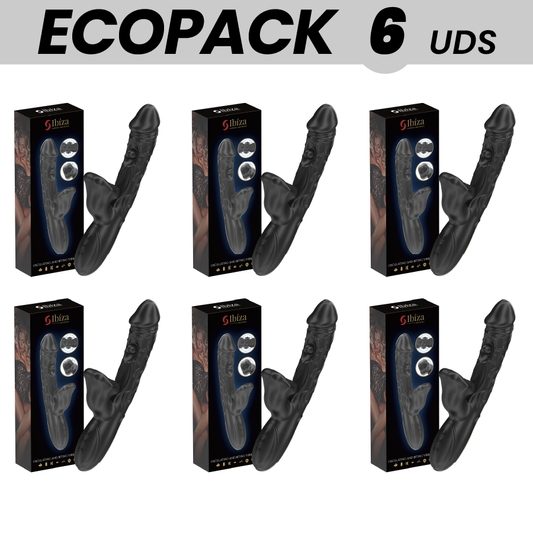 ECOPACKS 6 EINHEITEN - IBIZA VIBRATOR UND KLITORISSTIMULATOR MIT BEISS- UND ROTATIONSEFFEKT