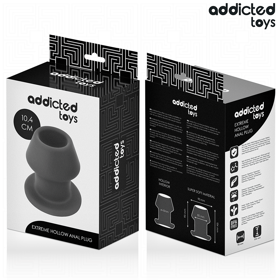 ADDICTED TOYS - EXTREM HOHL ANALPLUG SILIKON GRÖSSE L 10,4 CM