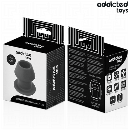 ADDICTED TOYS - EXTREM HOHL ANALPLUG SILIKON GRÖSSE S 7,5 CM