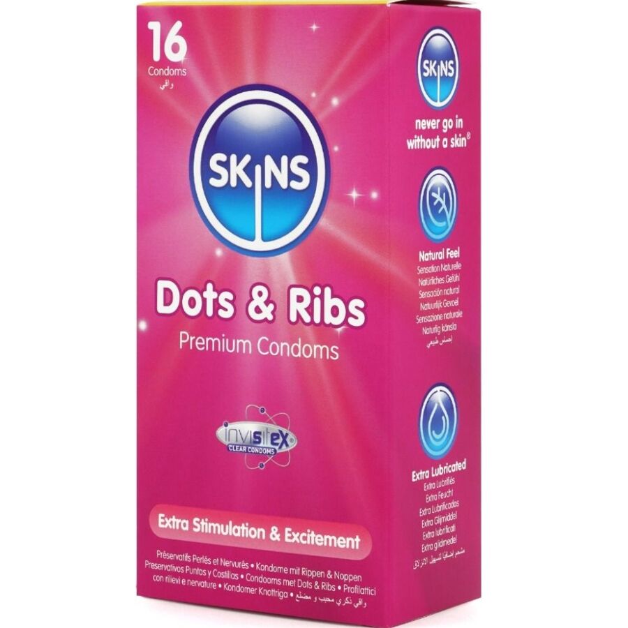 SKINS - DOTS &amp; RIBS PREMIUM-KONDOME PACKUNG 16