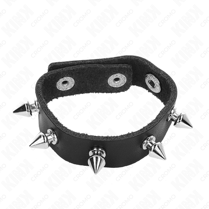 KINK - LEDER-PENISRING MIT SPIKES 21,5 X 1,6 CM