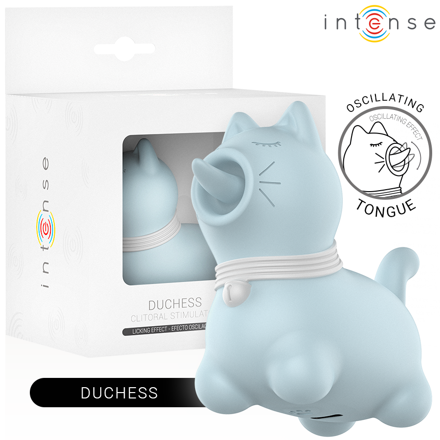 INTENSE - DUCHESS STIMULATOR MIT ROTIERENDER ZUNGE 360º BLAU