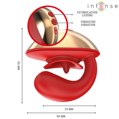 INTENSE - MARIAH VIBRATOR &amp; STIMULATOR IN U-FORM 10 VIBRATIONEN ROT