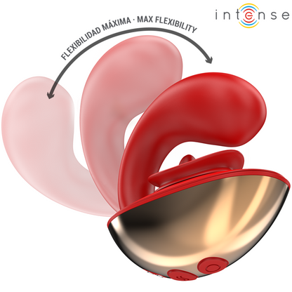 INTENSE - MARIAH VIBRATOR &amp; STIMULATOR IN U-FORM 10 VIBRATIONEN ROT