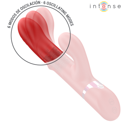 INTENSE - LELE MULTIFUNKTIONSVIBRATOR ROTIEREND &amp; OSZILLATION &amp; STIMULATION ROT