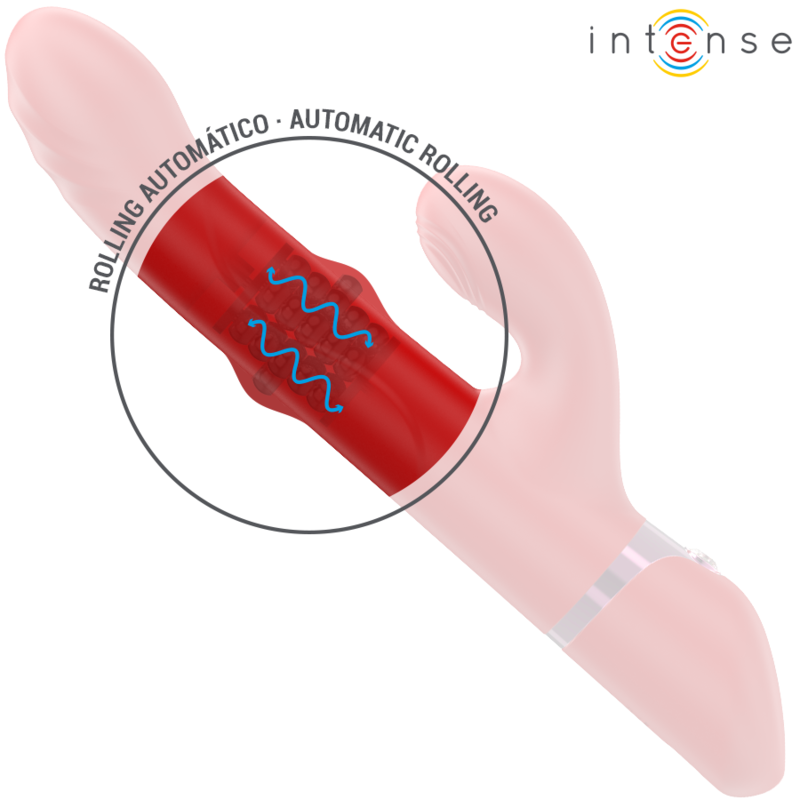 INTENSE - LELE MULTIFUNKTIONSVIBRATOR ROTIEREND &amp; OSZILLATION &amp; STIMULATION ROT
