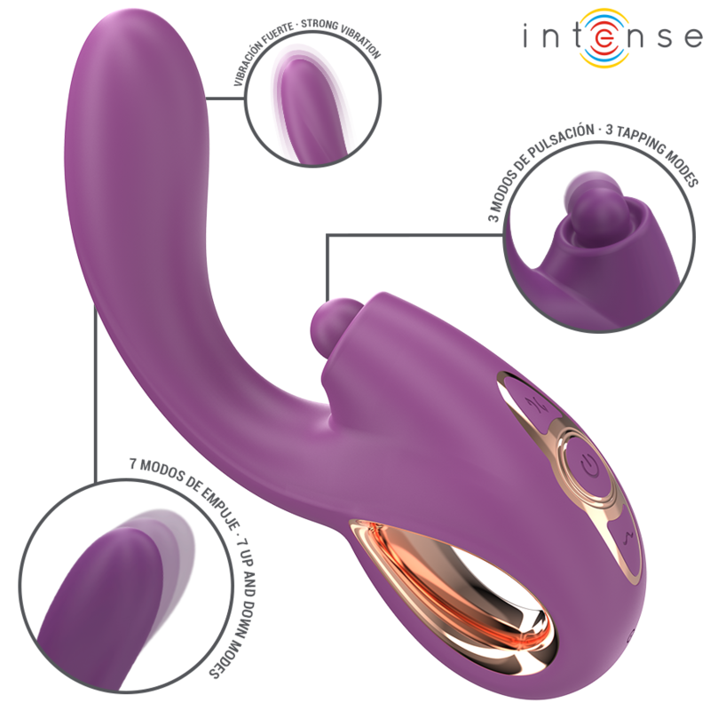 INTENSIV - LALI MULTIFUNKTIONS-G-PUNKT-VIBRATOR TAPPING &amp; STOSS &amp; VIBRATION LILA