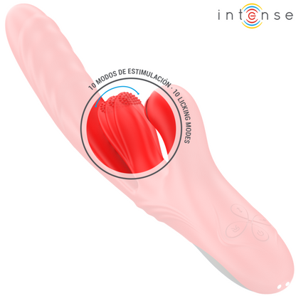 INTENSE - KAROL MULTIFUNKTIONSVIBRATOR STOSS &amp; STIMULATION &amp; STIMULIERENDE WELLEN ROT