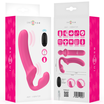 INTENSE - AMY DOPPELVIBRATOR 20 CM ROSA FERNBEDIENUNG