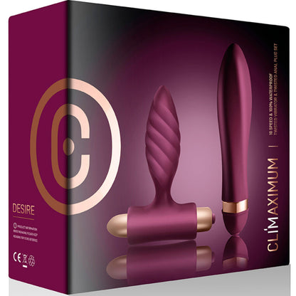 CLIMAXIMUM - DESIRE KIT TWISTED VIBRATOR + ANALPLUG