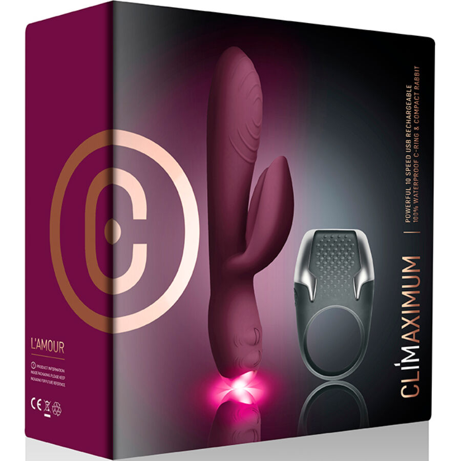 CLIMAXIMUM - LAMOUR KIT RABBIT VIBRATOR + LED-PENISRING