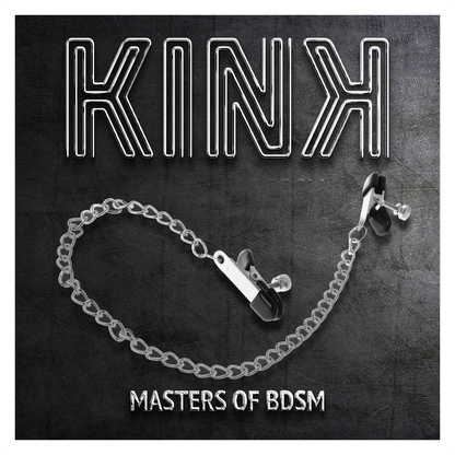 KINK - FLACHE KETTE NIPPELKLEMMEN SILBER 34 CM