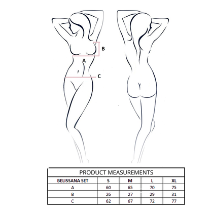 PASSION - BELISSANA BH + STRING SET BLAU S/M