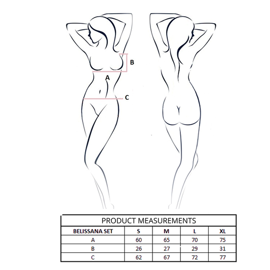 PASSION - BELISSANA BH + STRING SET BLAU L/XL