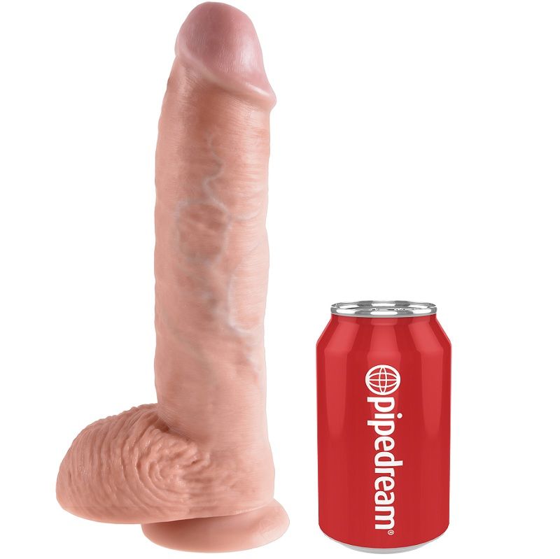 KING COCK - 10 DILDO FLESH MIT KUGELN 26,5 CM