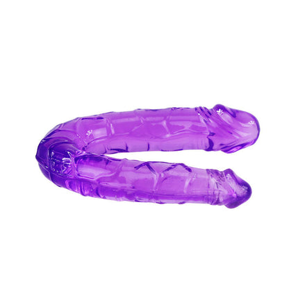 BAILE - DOPPELDILDO AUS FLIEDERFARBENEM, FLEXIBLEN JELLY