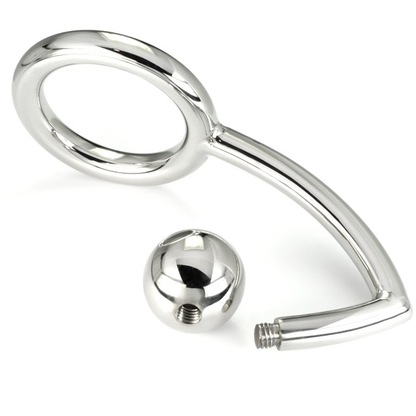 METAL HARD - COCK RING RING MIT ANAL INTRUDER HAKEN 45MM