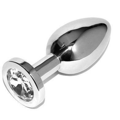 METALL HART - ANAL PLUG DIAMANT TRANSPARENT KLEIN 5,71CM