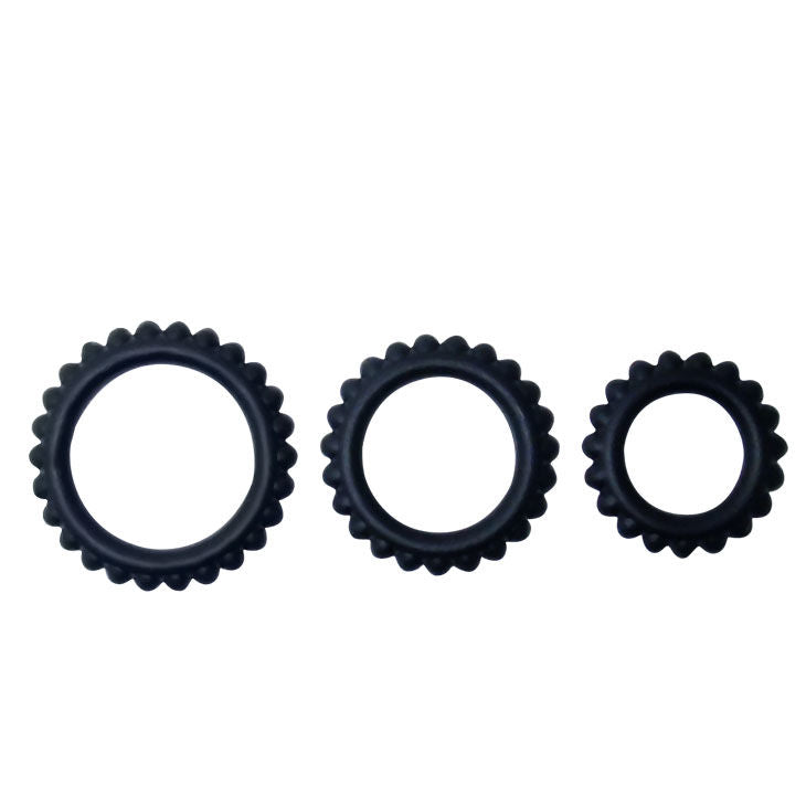 BAILE - TITAN SET 3-TEILIG COCKRING SCHWARZ 2,8 + 2,4 + 1,9 CM 