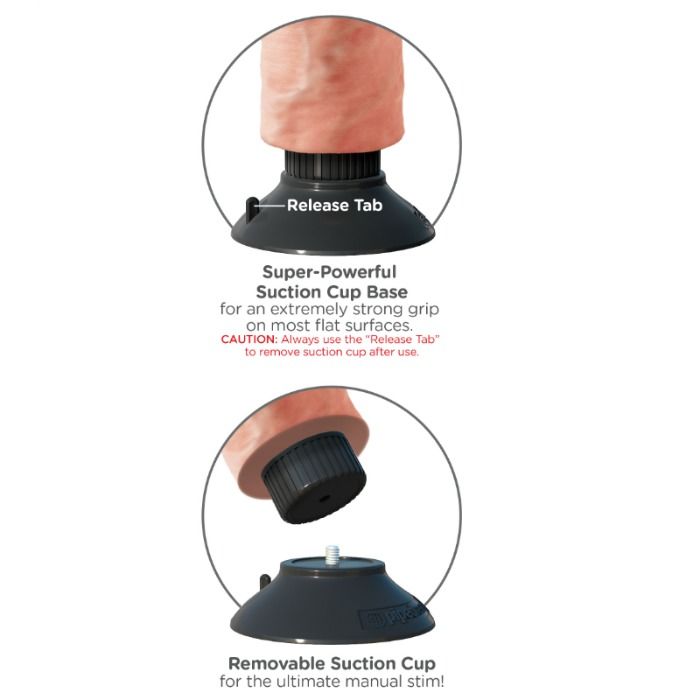 KING COCK - 17,78 CM VIBRIERENDER SCHWANZ AUS FLEISCH