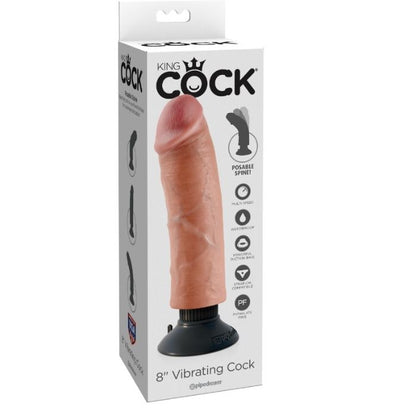 KING COCK - 20,32 CM VIBRIERENDER SCHWANZ AUS HAUT