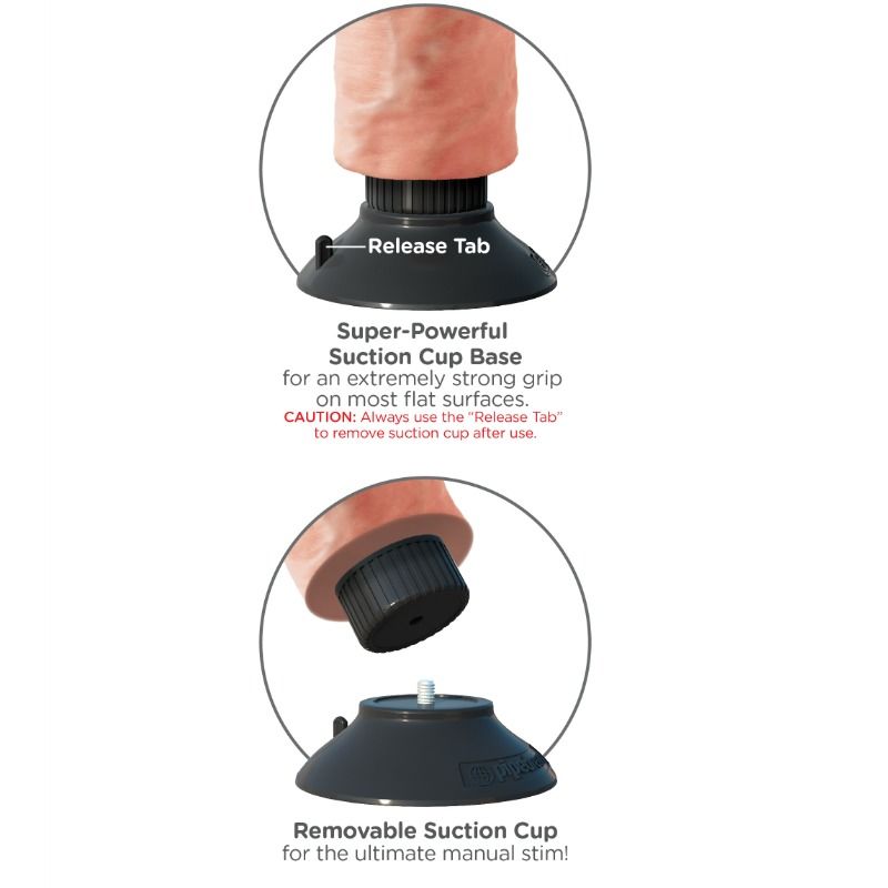 KING COCK - 25,5 CM VIBRIERENDER SCHWANZ AUS FLEISCH