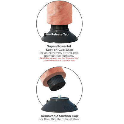 KING COCK - 25,5 CM VIBRIERENDER SCHWANZ AUS FLEISCH