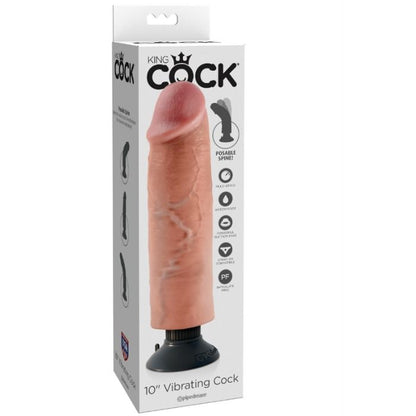 KING COCK - 25,5 CM VIBRIERENDER SCHWANZ AUS FLEISCH