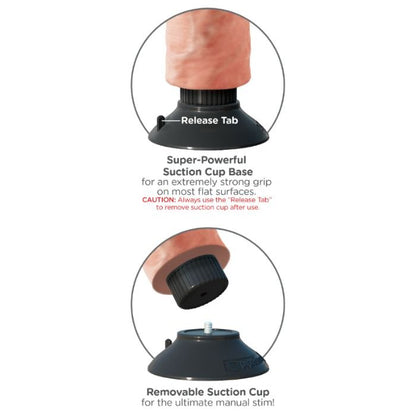 KING COCK - 17,78 CM VIBRIERENDER SCHWANZ MIT HAUTFLEISCHHODEN