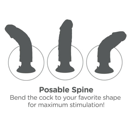 KING COCK - 23 CM VIBRIERENDER SCHWANZ MIT KUGELN SCHWARZ