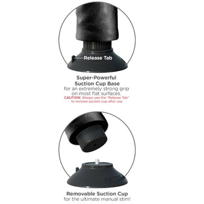 KING COCK - 23 CM VIBRIERENDER SCHWANZ MIT KUGELN SCHWARZ